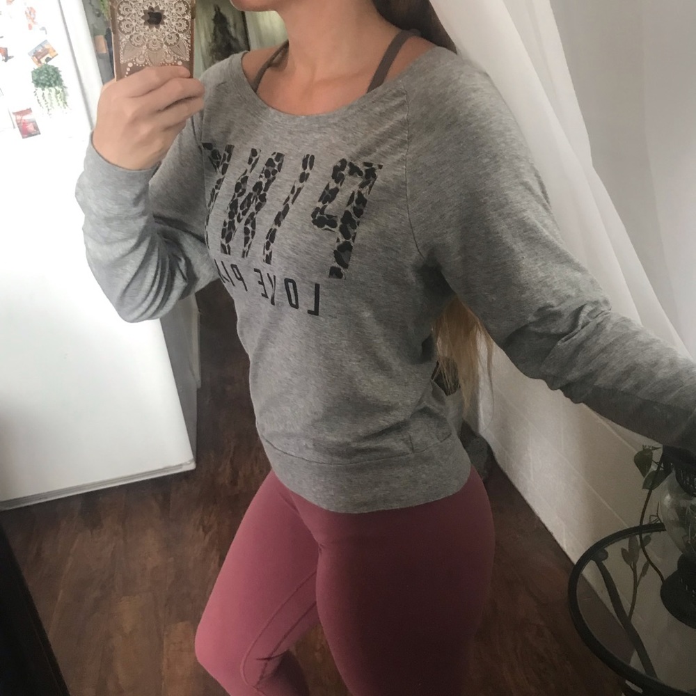 PINK Victoria’s Secret Leopard Print Letter Top - Picture 5 of 8